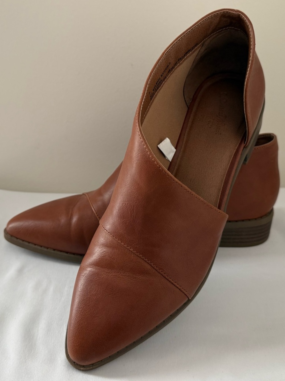 Universal Thread Women's Pointed Slip-On Loafers in Cognac Brown